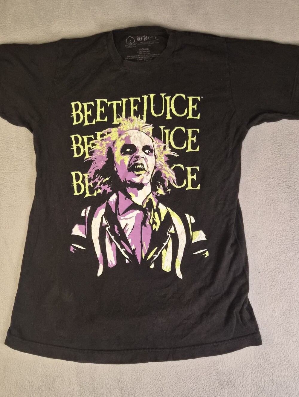 Beetlejuice black cotton tee Size M #horror
